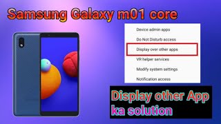 Samsung Galaxy m01 core display over other App ka solution screenshot 5