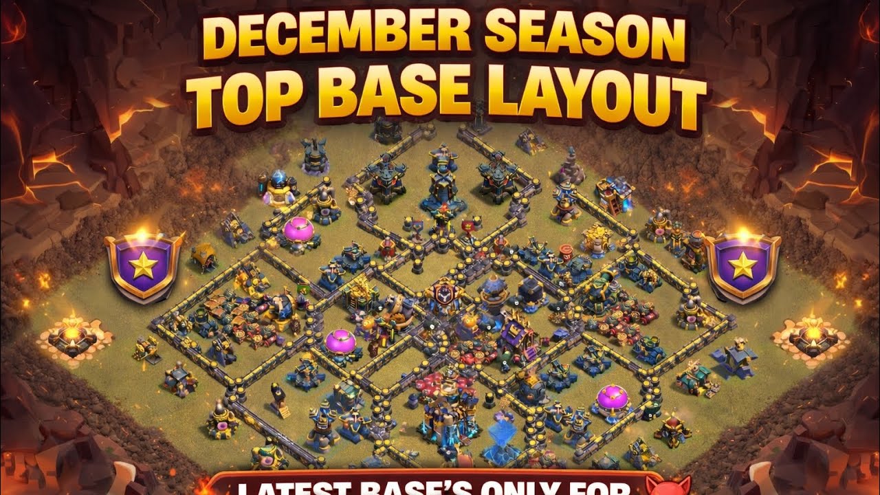 DECEMBER SEASON 🔥 TOP TH18 BASE LAYOUT 