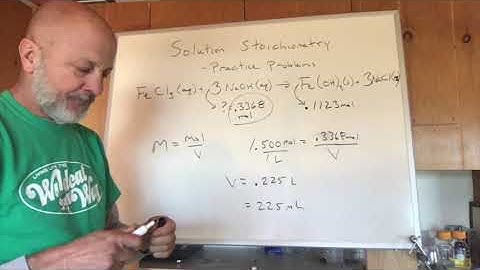 Solution Stoichiometry   Practice Problems