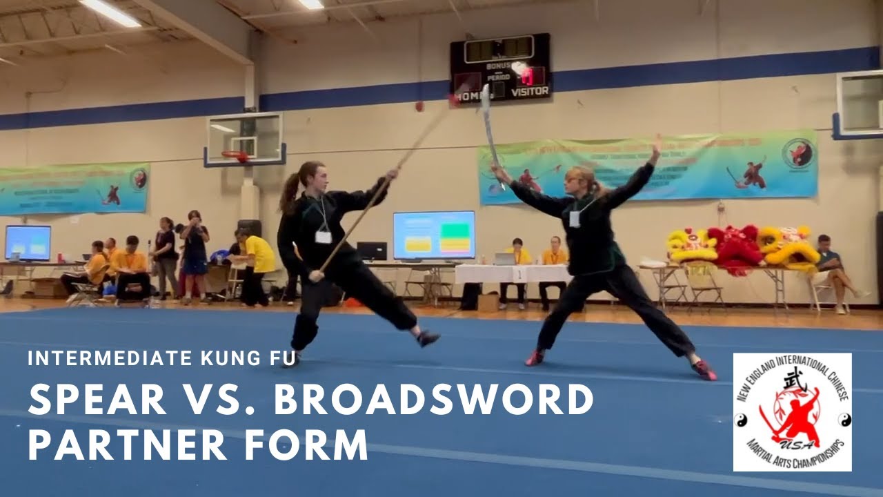 Intermediate Traditional Kung Fu Weapons Sparring Hailey and Nora
