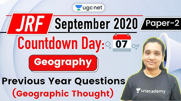 UGC NET Paper 2 Crash Course | Geography by Kritika Pareek | Previous Year Questions