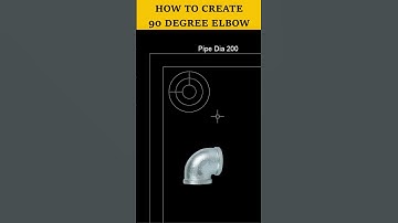 90 Degree Elbow in AutoCAD #shorts #autocad