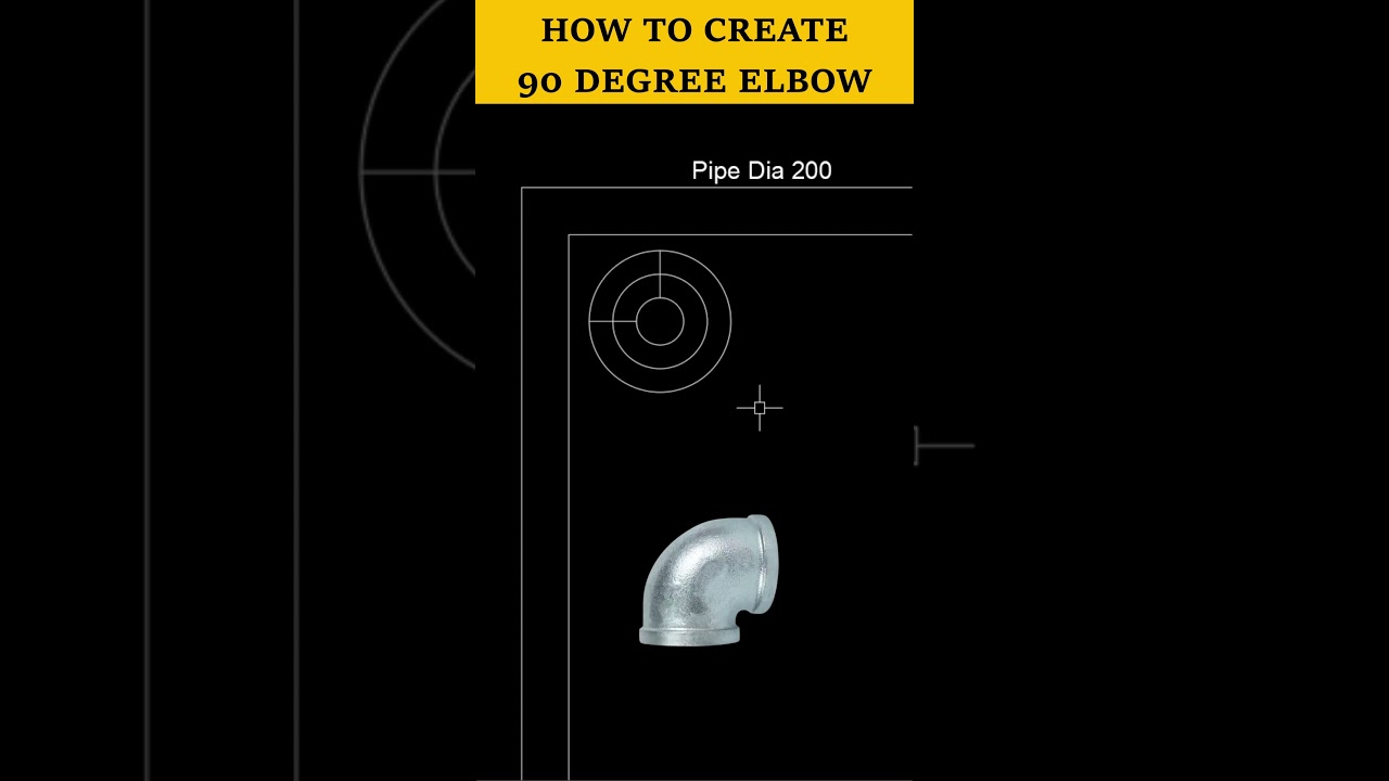 Отвод 90 градусов в AutoCAD 