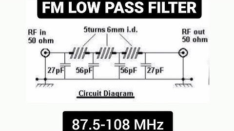 Homemade Low Pass Filter For FM Transmitter | 87.5-108mhz