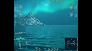 World of Warships крейсер Hindenburg на новой карте &quot;Северное сияние&quot;