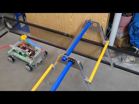 Video of TFOD_BlueFrontAprilTag.java autonomous program run.
