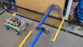 Video of TFOD_BlueFrontAprilTag.java autonomous program run.
