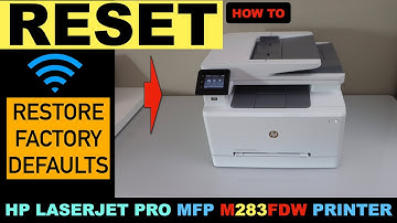HP Color LaserJet Pro MFP M283FDW Reset Printer To Factory Default.