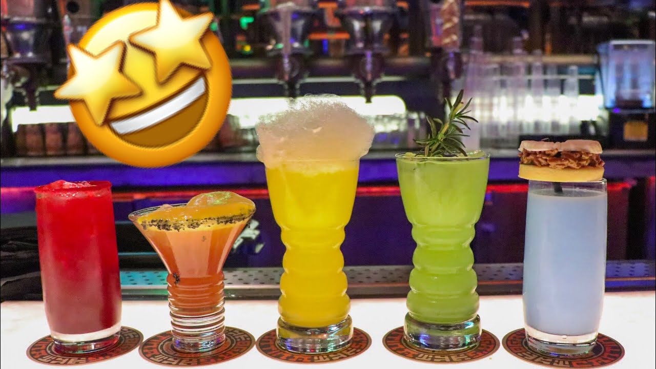 OGA'S CANTINA WALKTHROUGH WITH DRINKS AND MENU GALAXY'S EDGE YouTube