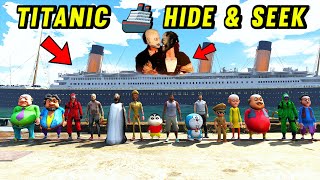 Shinchan Franklin and Little Singham Playing TITANIC SHIP Hide and Seek in GTA 5