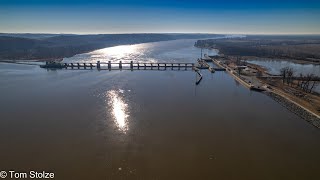 Mississippi River Lock and Dam 25 Flyover