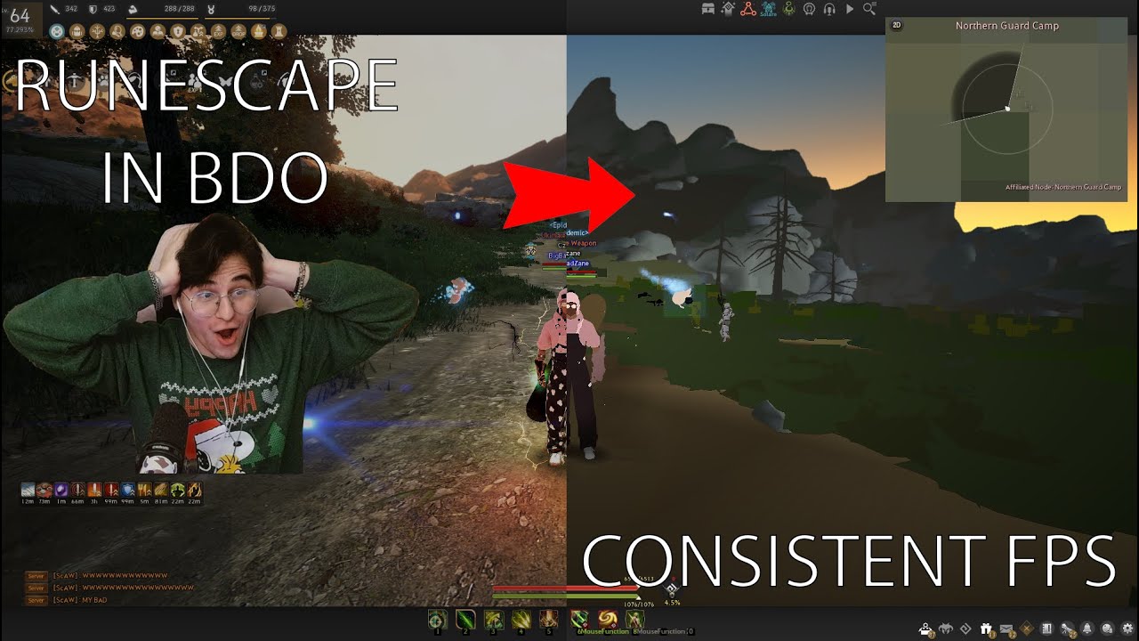 "RUNESCAPE" MODE  (MORE CONSISTENT FPS FOR NW) | BDO