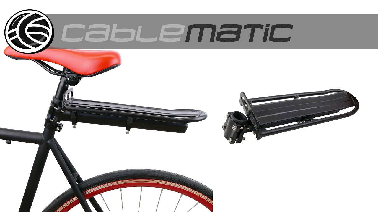 Portaequipajes metálico trasero para bicicleta fijación tubular distribuido  por CABLEMATIC ® 