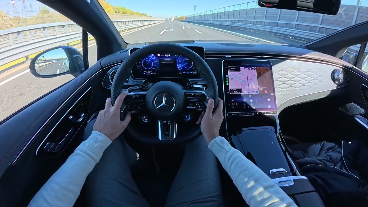 POV - 2023 Mercedes EQE 43 AMG - Fully Electric - Highway ASMR 2