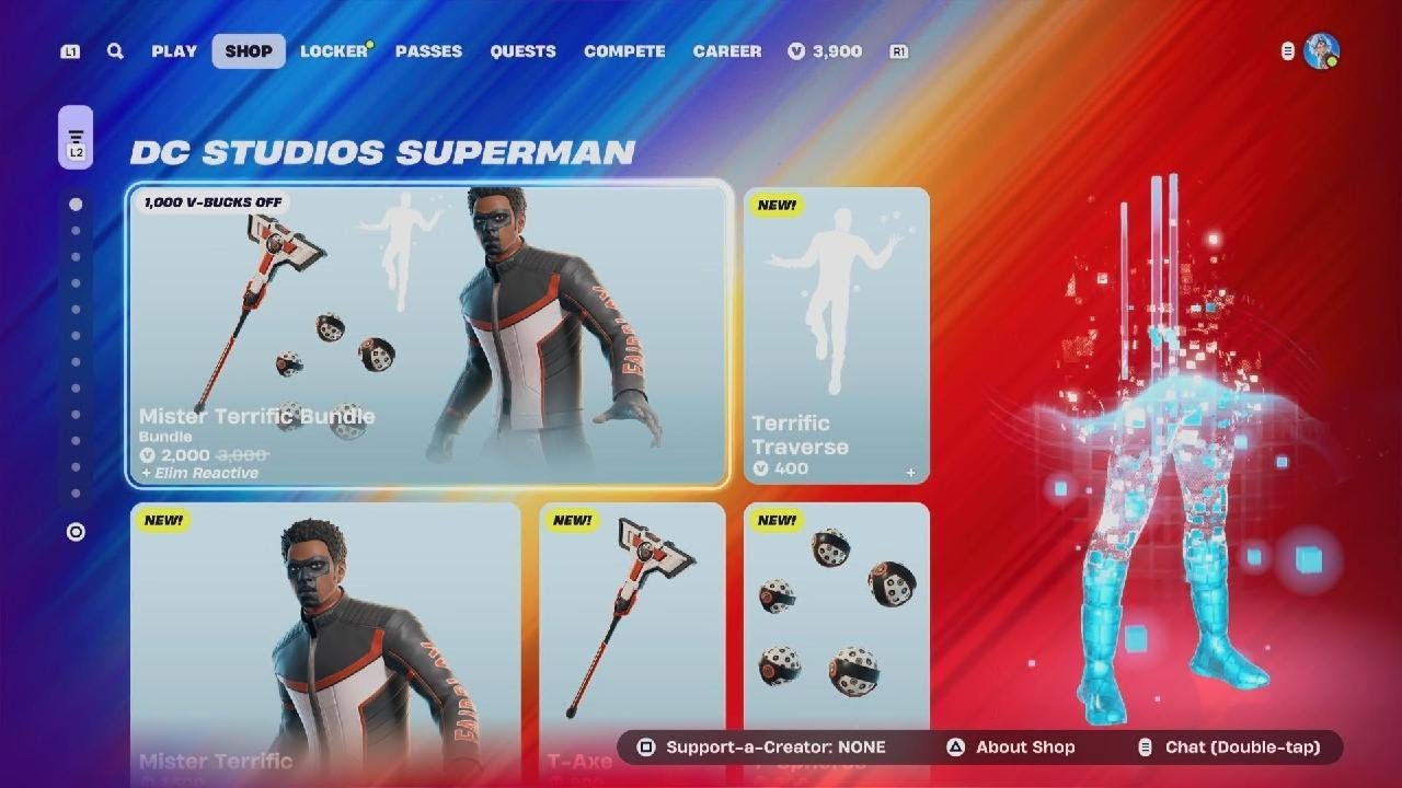 Fortnite item shop july 10 2025 Superman Cosmetics are here.