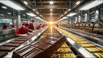 Inside the Big Chocolate Factory – How Cocoa Beans Become Luxury Chocolate Bars (Full Process)
