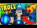 TROLLING with Wizard in Roblox Bedwars