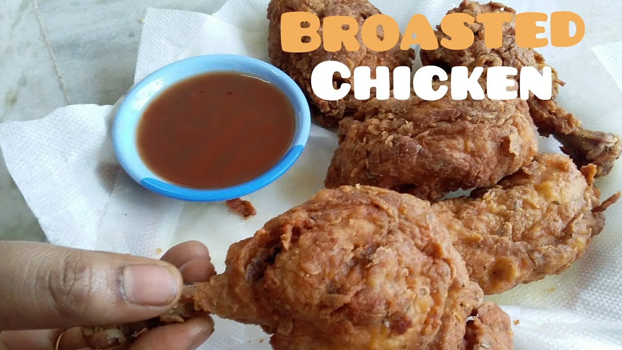 Broasted chicken/fried chicken in pressure cooker/snacks recipe/shala's