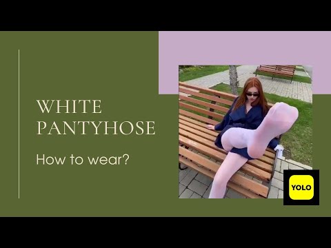 White pantyhose nylon teen tiktok girl