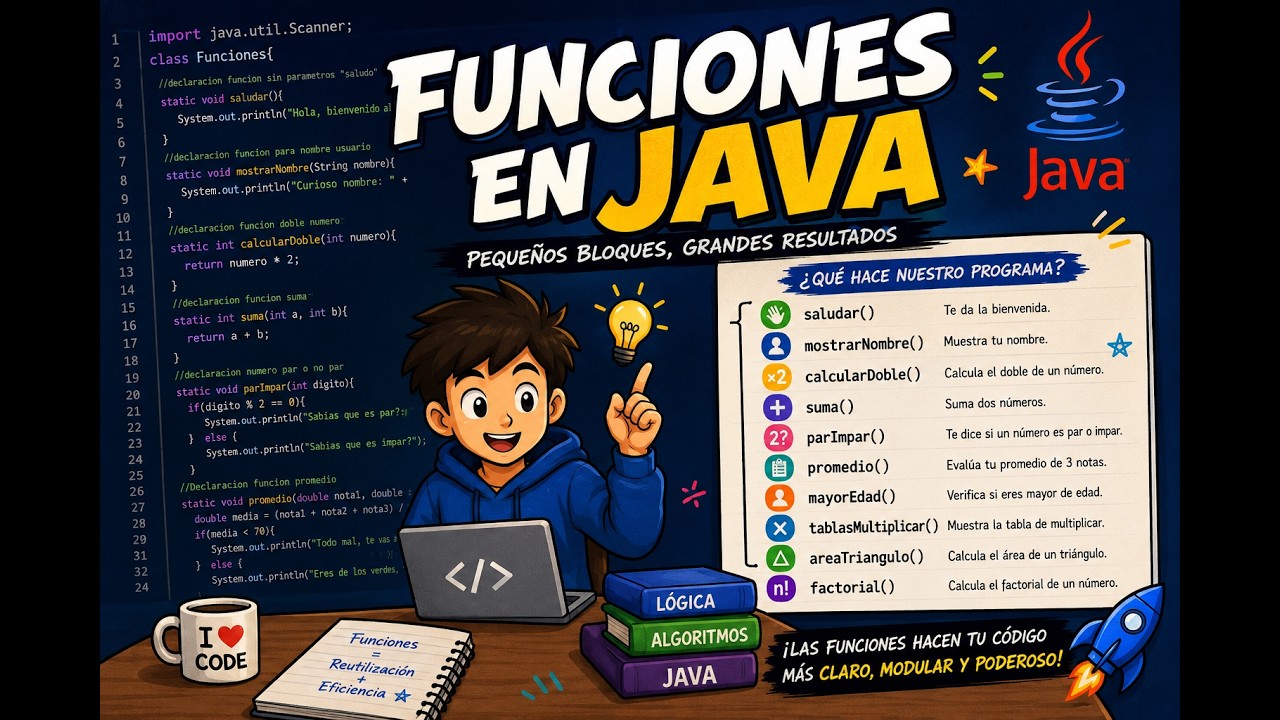 Declaración de Funciones en Java- Explicación Tarea - YouTube