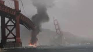 in various movies and images or other possibilities about the destruction of the golden gate bridge