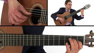 Video thumbnail of "Beginner Classical Guitar Lesson - Aguado Arpeggio Etude Performance"