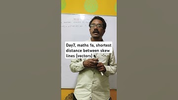 Shortest distance between skew lines (vectors)