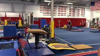 Yurchenko tuck full progression on eight inch mat