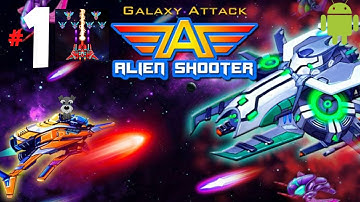 GALAXY ATTACK: ALIEN SHOOTER - GAMEPLAY WALKTHORUGH🚀🚀 - (LEVELS 1-6) ( BOSS 1) PART 1 ANDROID- 60fps