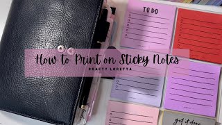 How to Print on Sticky Notes | Tutotial