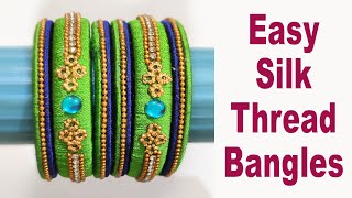 How to make silk thread bangles at home / Making Silk Bangles for wedding / Bangles design Ideas