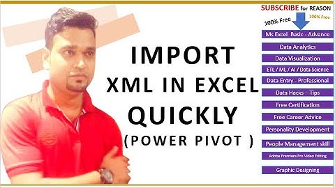 Import XML Schema in Ms Excel