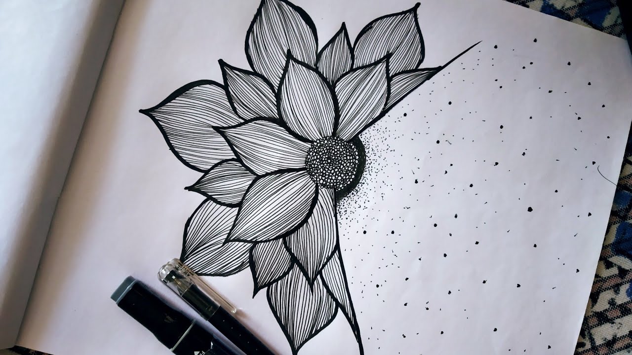 How To Draw A Beautiful Zetangle Flower