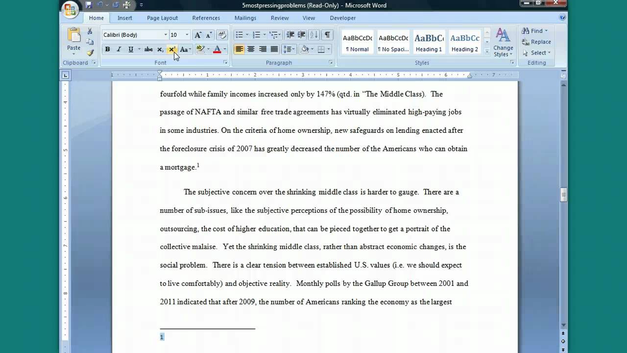 Turabian format example essay