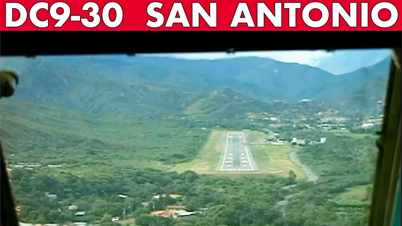 DC-9 Landing on Short Runway + High Mountains