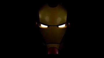 Iron Man Helmet 3D Model Turntable