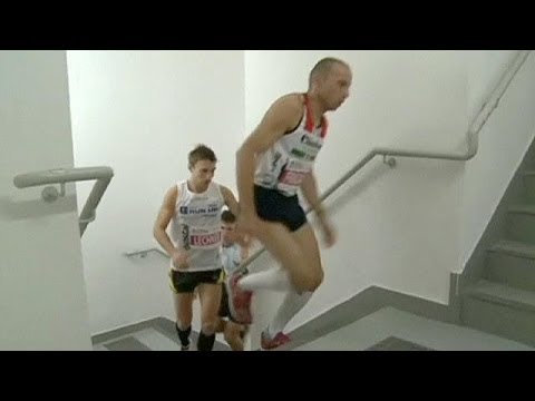 Australia take the top spot in international stair climbing competition - no comment