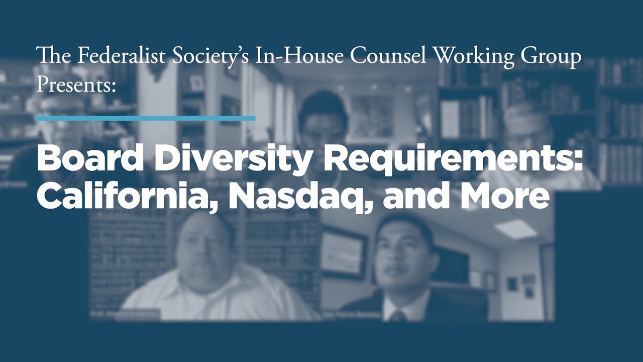Board Diversity Requirements California, Nasdaq, and More YouTube