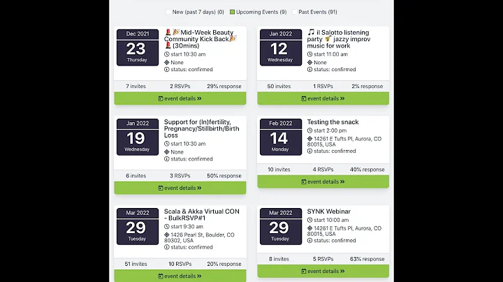 How to get a RSVP Button for MailChimp