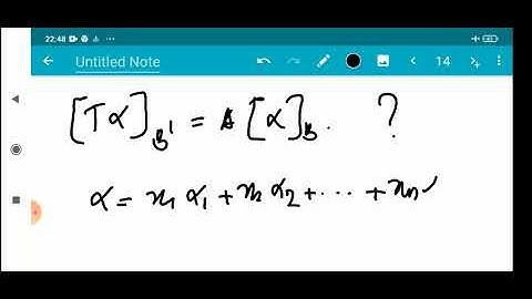 Representation of transformation by matrices