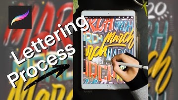 March 2020 | Digital Lettering on Procreate (Vertical Video)