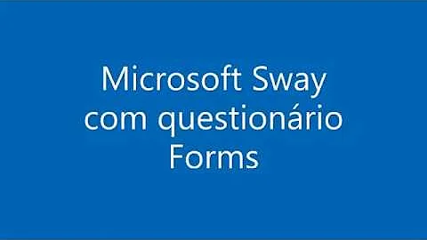 Como inserir um Sway no Teams?