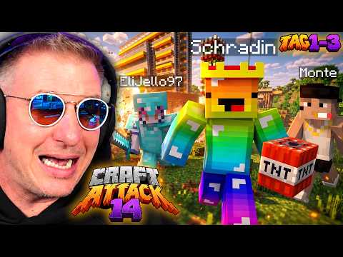 SCHRADIN GEGEN ALLE🤬💀 SÄULEN-ESKALATION + HUGO & ROHAT MACHEN STRESS😱 | CRAFT ATTACK 14 TAG 1-3