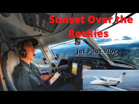 Sunset over the Rockies...Beautiful views from the cockpit.
