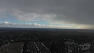 03-06-2021 Chalfont, PA -Snow Squall Areal View with Clear skies To the West