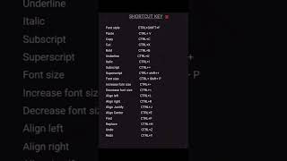 #Basic Shortcut keys🗝️ 💯#Computer #For Wordpad  ✅Any doubt Comment 👍