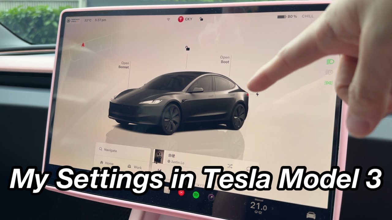 My Settings in Tesla Model 3 - YouTube