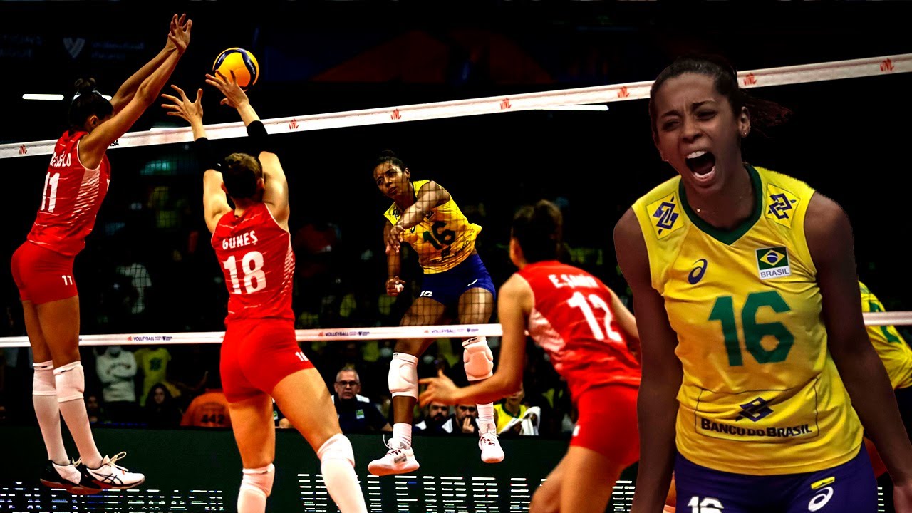 Fantastic Volleyball Spikes by Kisy Nascimento VNL 2022 HD YouTube