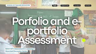 educ 307   portfolio and e porfolio as