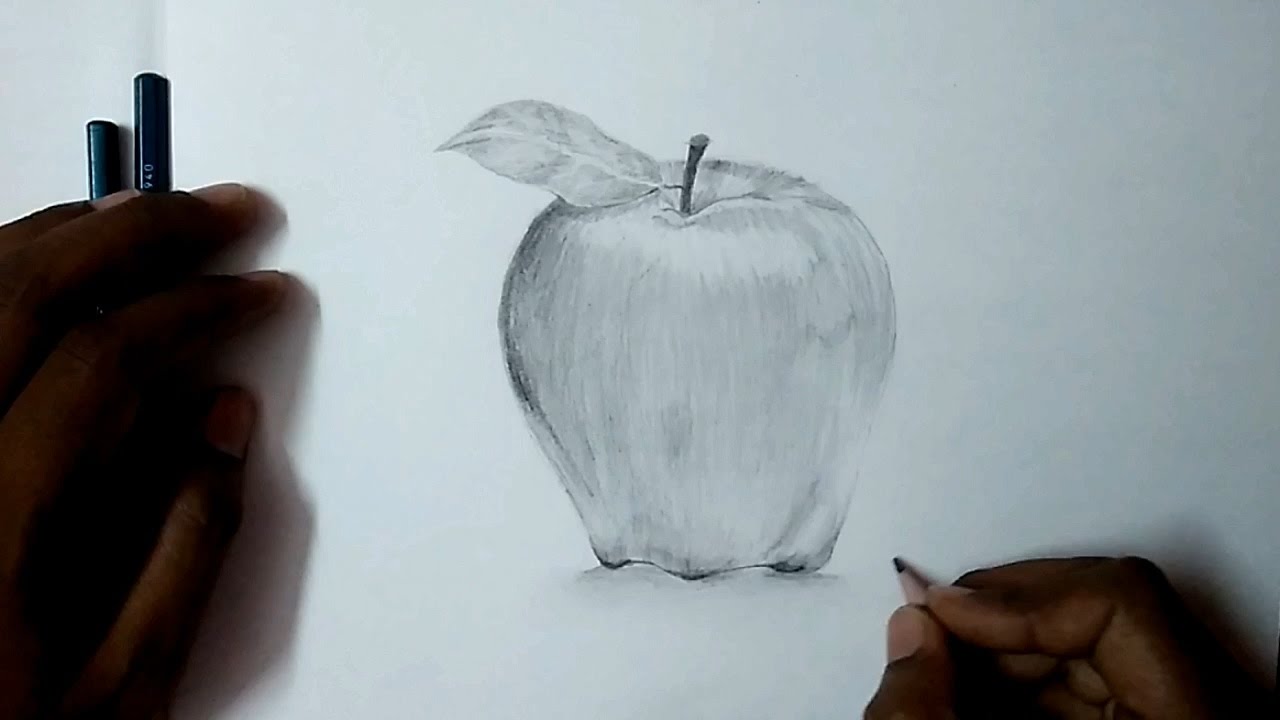 How to Draw Apple / Pencil Shading with regular apsara pencil / Drawing for  Beginners - YouTube